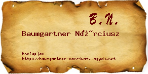 Baumgartner Nárciusz névjegykártya
